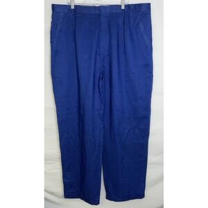 NWOT Men's Big & Tall DELF Collection 100% Linen Royal Blue Beach Pants 46 X 34